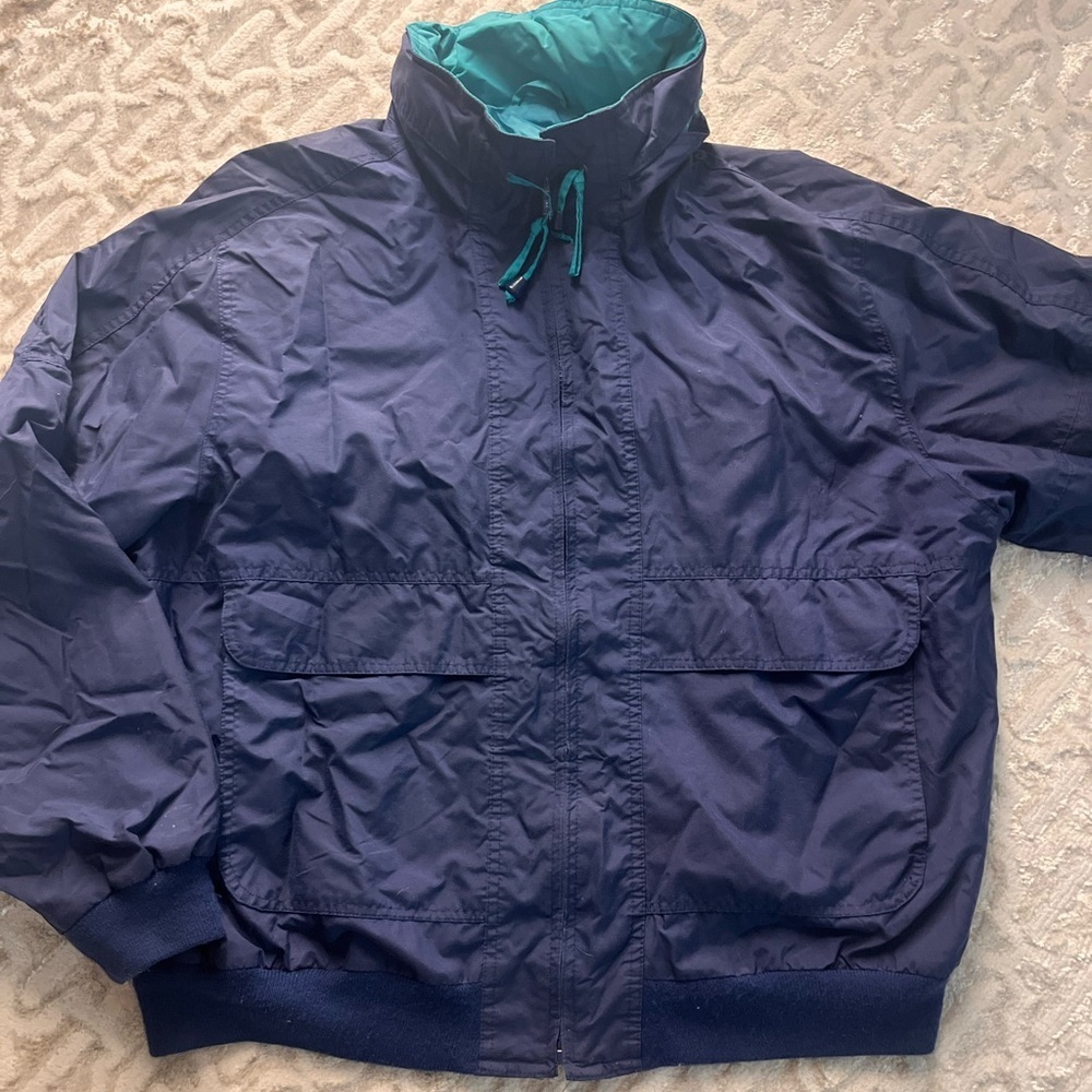 Vintage McGregor anti breeze Navy and Teal Windbreaker 90s y2k